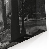 Brooklyn Wall Art - Vintage Black and White Street Scene with Classic Cars
