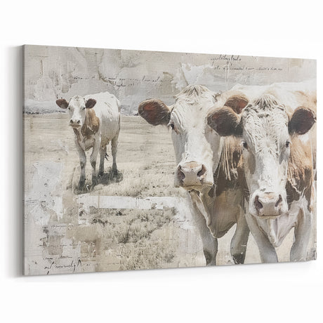 Rustic Cow Wall Art – Farmhouse Decor for Vintage Country Style