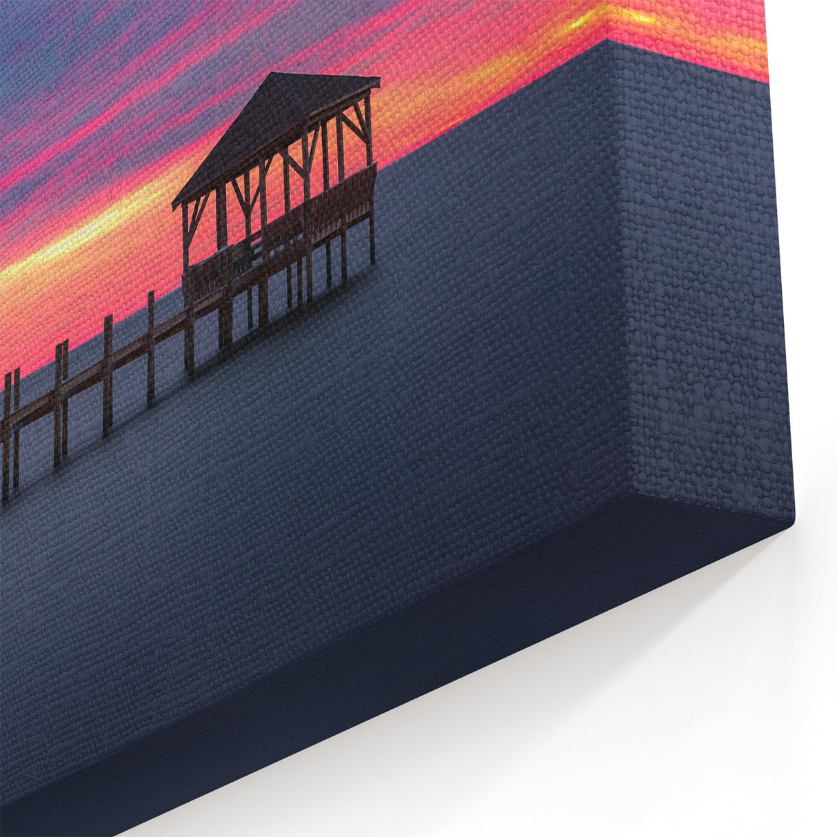 OBX Scenic Art – Tranquil Sunset Pier Outer Banks Coastal Photography