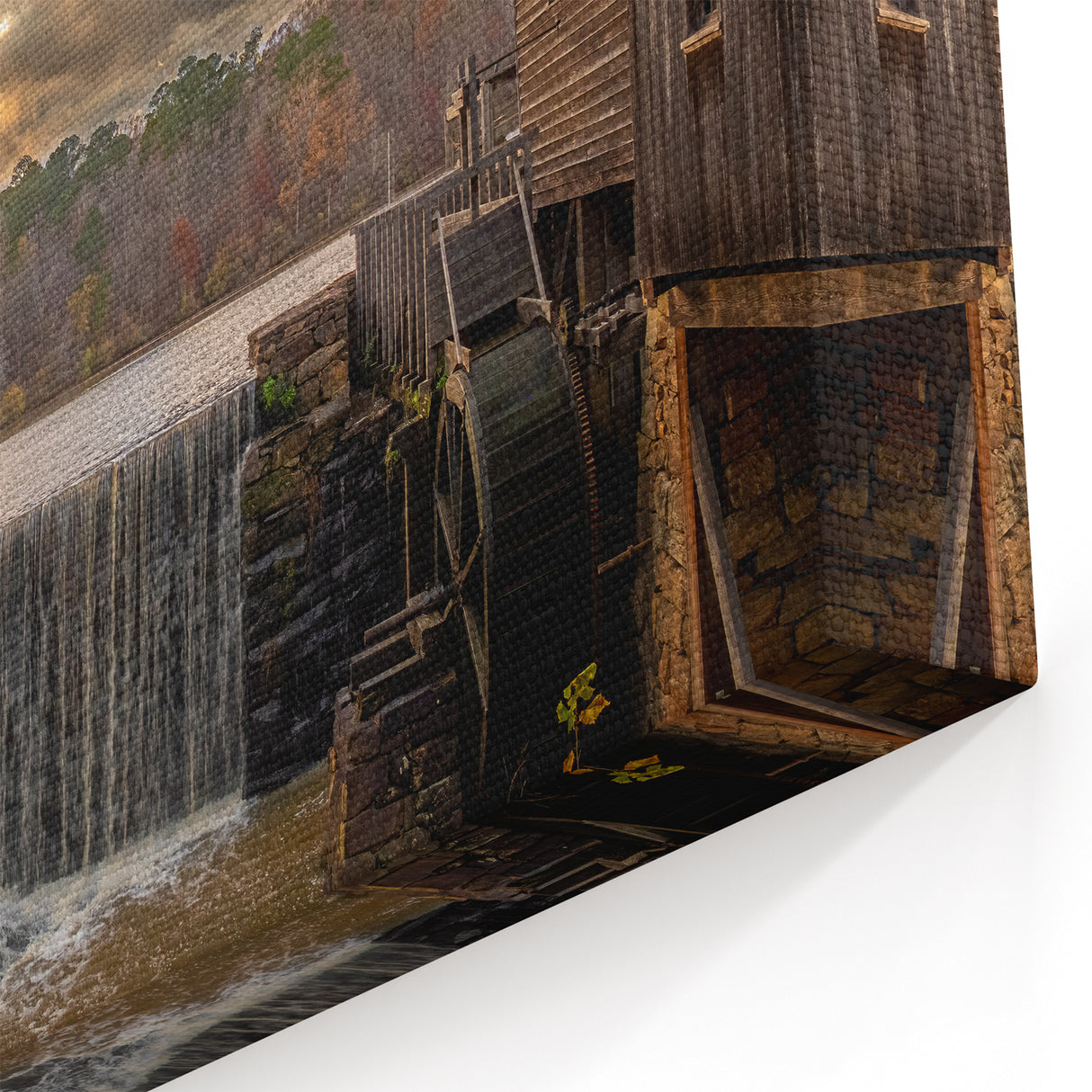 Historic Raleigh Mill Waterfall Art - Scenic North Carolina Wall Decor