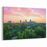 Raleigh Skyline Sunrise Art - Scenic North Carolina Cityscape Wall Decor