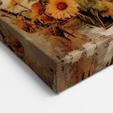 Vintage Farmhouse Prints with Sunflowers and Cottage - Rustic Wall Art