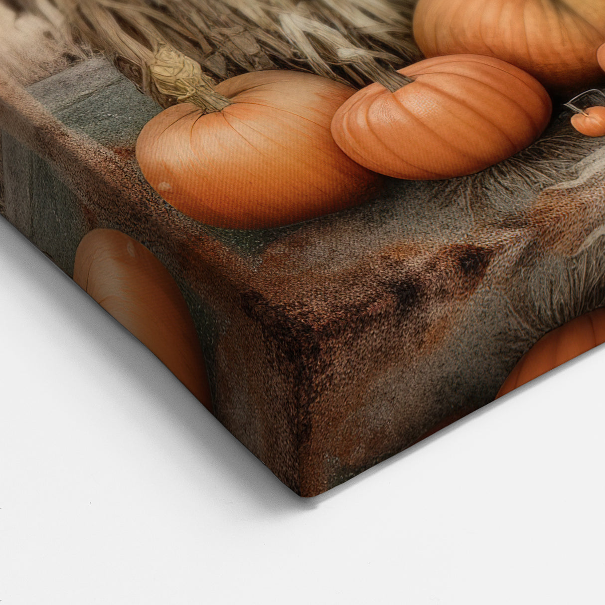 Country Style Art with Pumpkins and Barn - Rustic Farmhouse Wall Decor