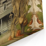 Rustic Farmhouse Decor with Barn and Corn Stalks - Country Style Art