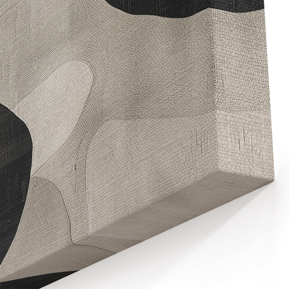 Mid Century Modern Abstract Wall Art - Black and White Minimalist Decor