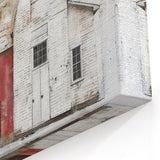 Rustic Red Barn Wall Art - Vintage Farmhouse Canvas with Weathered Charm