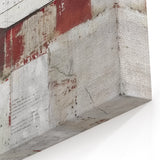 Weathered Red Barn Wall Art - Vintage Farmhouse Canvas with Rustic Charm