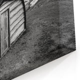 Rustic Red with White Barn Wall Art - Vintage Farmhouse Canvas Print