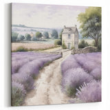 Rustic Farmhouse Decor – Countryside Lavender Fields Wall Art Print