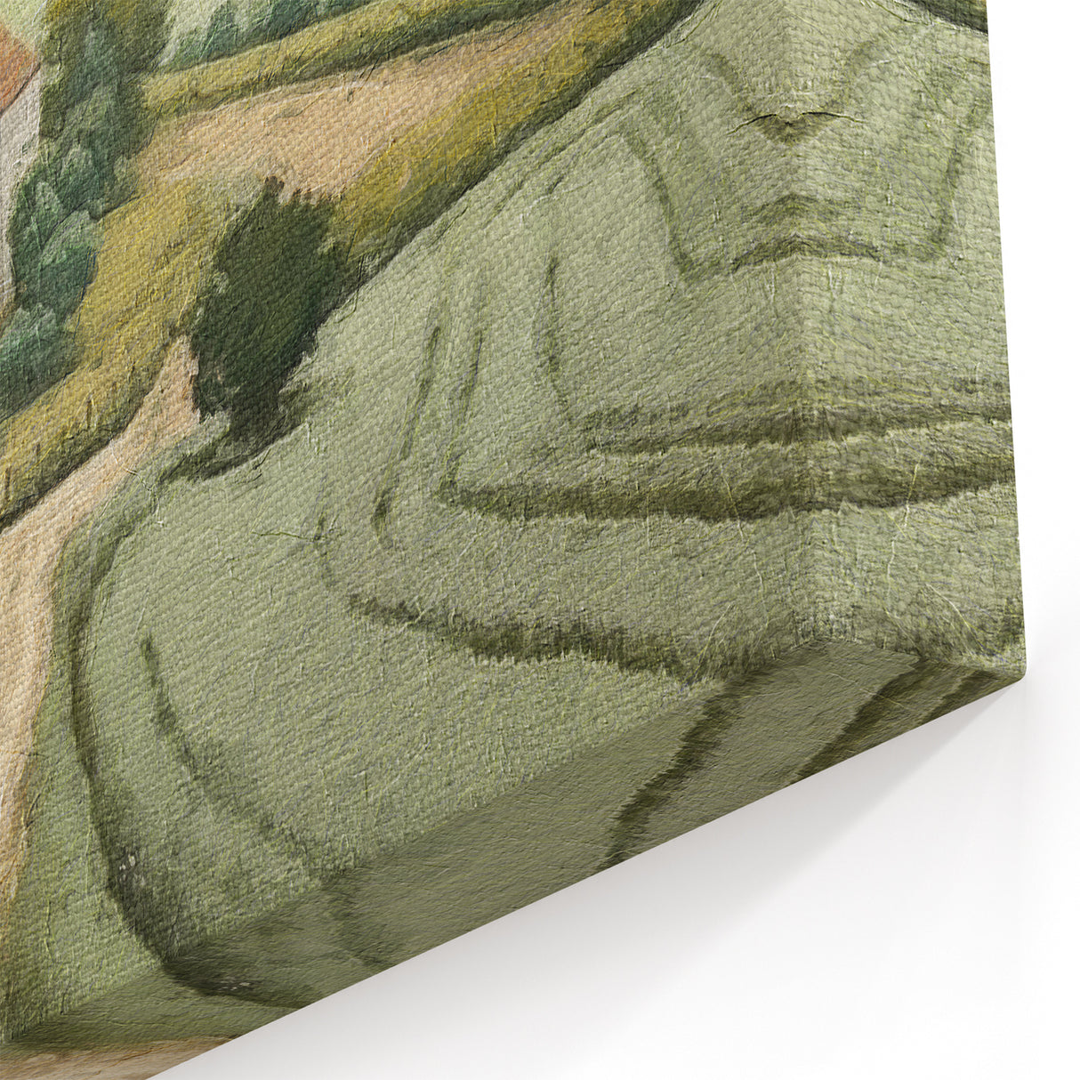 Country Life Art – Serene Countryside Path with Farmhouse Wall Print