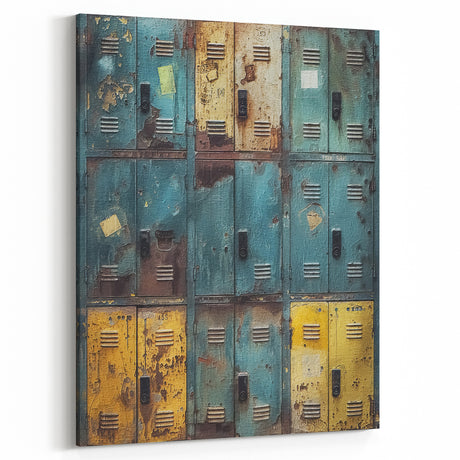 Rustic Locker Wall Art - Vintage Farmhouse Decor Rustic Landscape