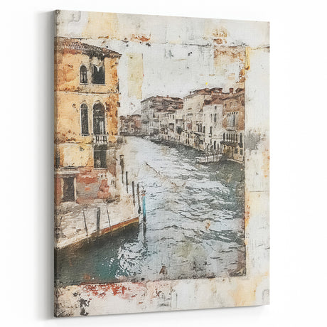 Rustic Canal Wall Art - Vintage Farmhouse Decor Landscape
