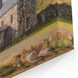 Stone Cottage in Sunlight – Rustic Countryside Wall Art Print