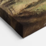 Ancient Ruins in Valley – Historic Countryside Wall Art Landscape