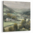 Misty Valley Farmhouses – Peaceful Countryside Wall Art Landscape