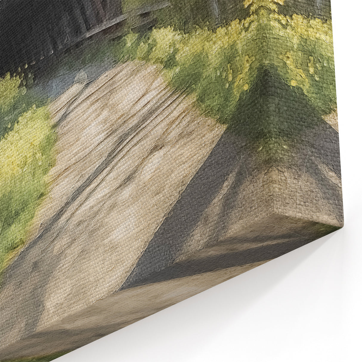 Covered Bridge Wall Art - Vintage Architecture Canvas Framed Prints