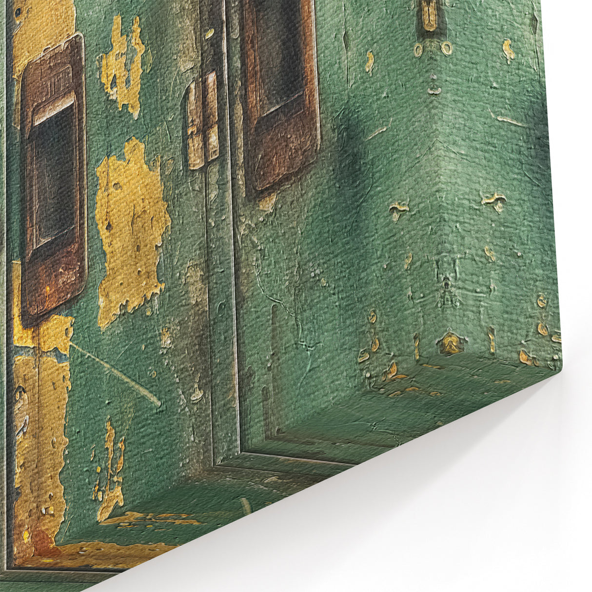 Industrial Green Rustic Wall Art - Farmhouse Decor Distressed Metal Art