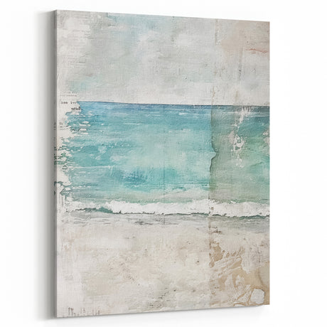 Tropical Beach Rustic Wall Art - Farmhouse Decor Vintage Seaside Print