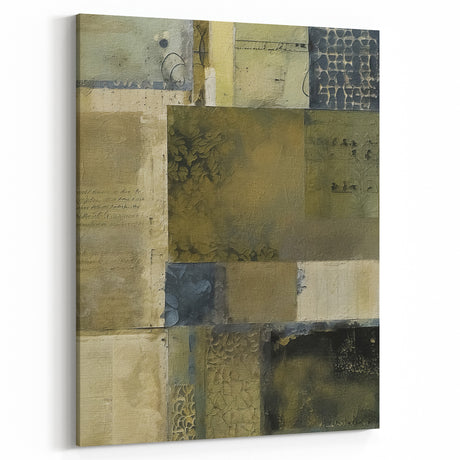 Abstract Rustic Wall Art - Earthy Tones for Farmhouse and Vintage Decor