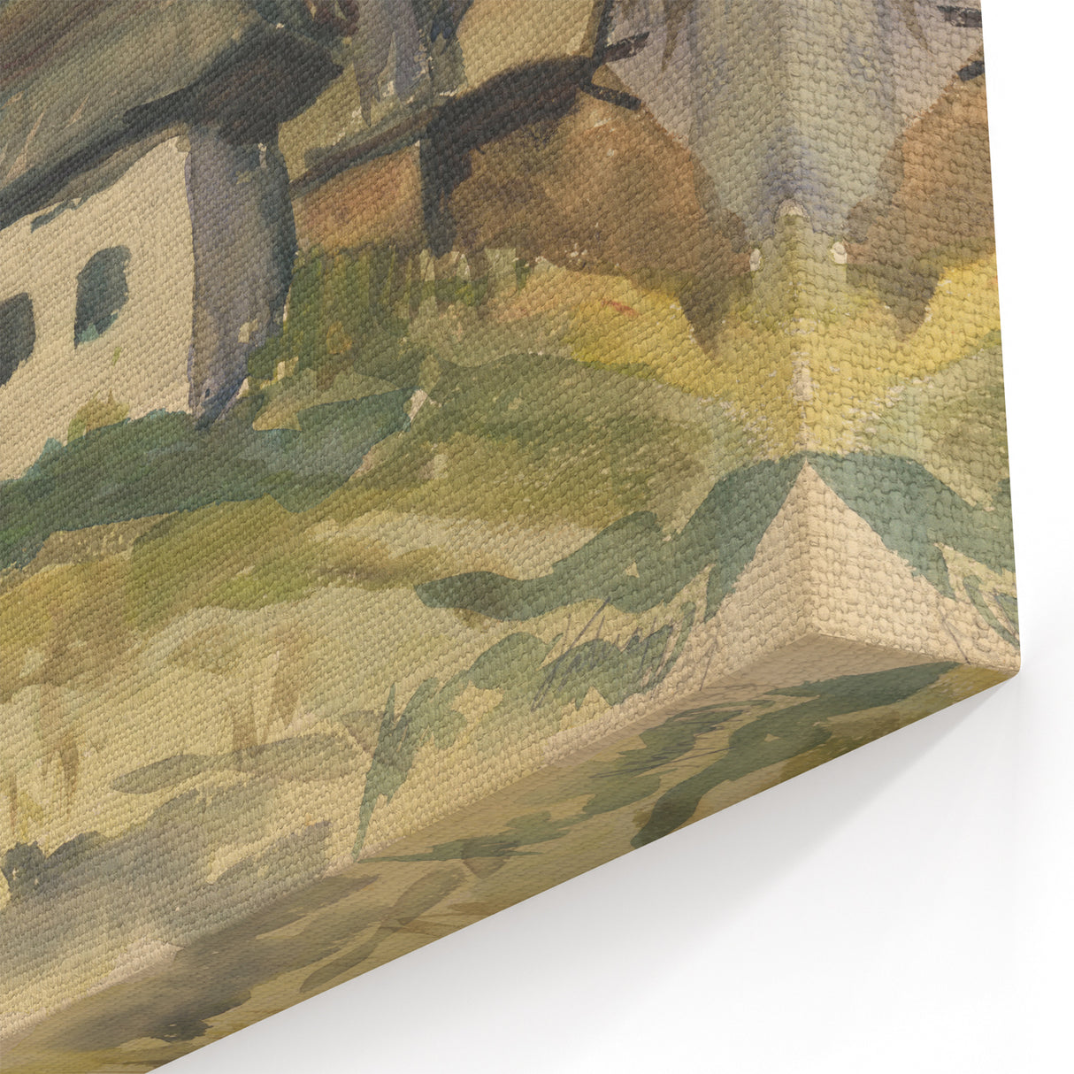 Realism Art Print – Village Motif by Zolo Palugyay | Rustic Countryside Scene