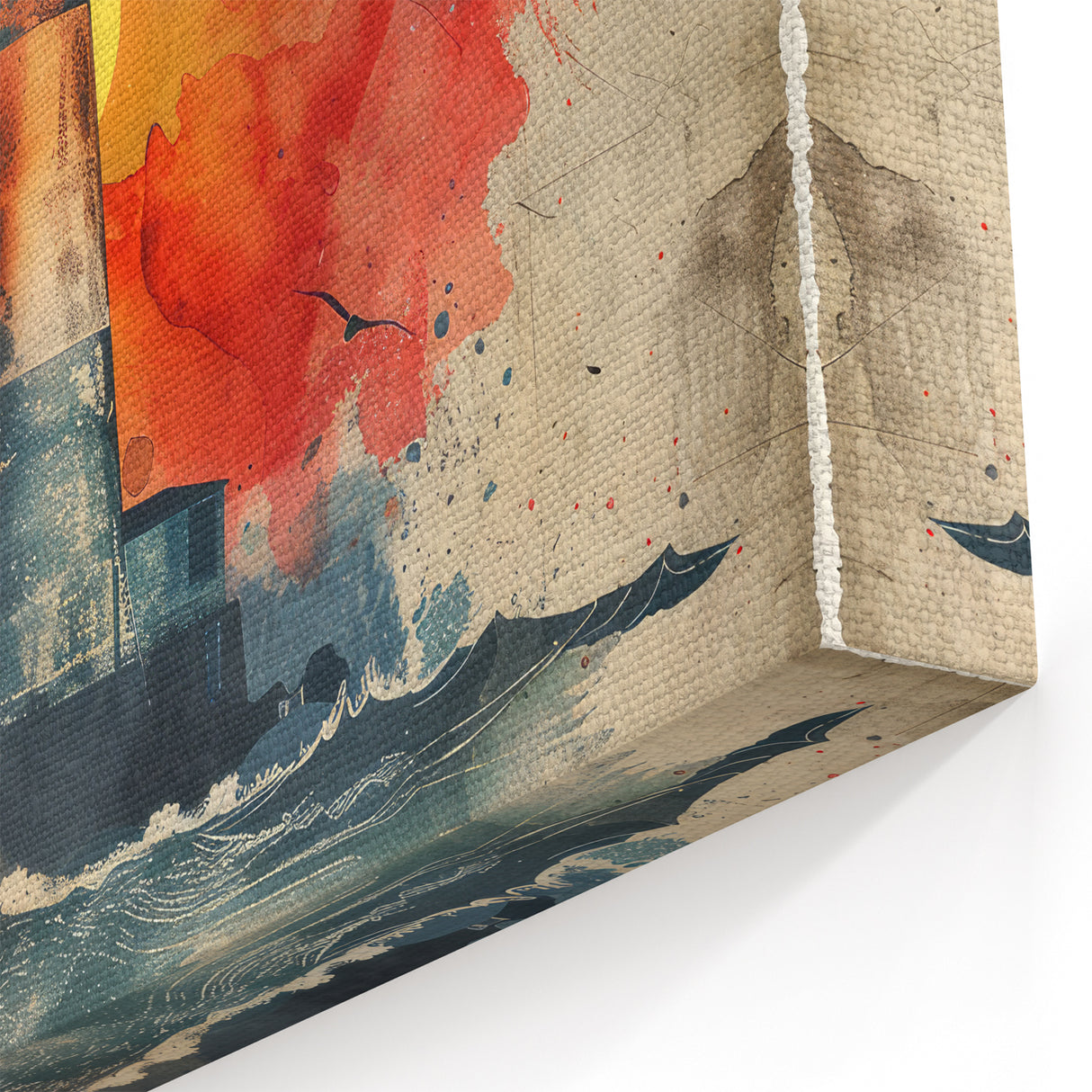 Dramatic Sunset Lighthouse Art Print - Coastal Nautical Wall Decor