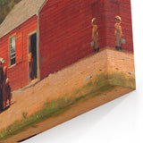 Realism Art Print of Schoolhouse Scene - Fine Art Realism Canvas