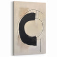 Minimalist Arch Abstract Art – Modern Black and Beige Canvas Decor