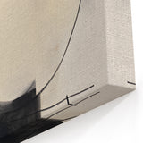 Minimalist Arch Abstract Art – Modern Black and Beige Canvas Decor