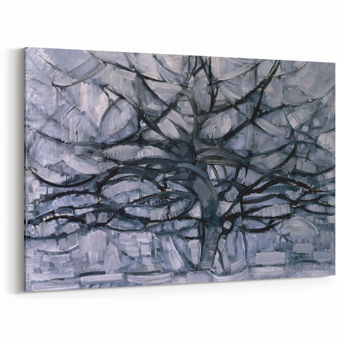 Piet Mondrian's Gray Tree - Minimalist Contemporary Wall Art Print
