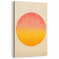 Gradient Sun Circle Art - Minimalist Orange and Yellow Wall Decor