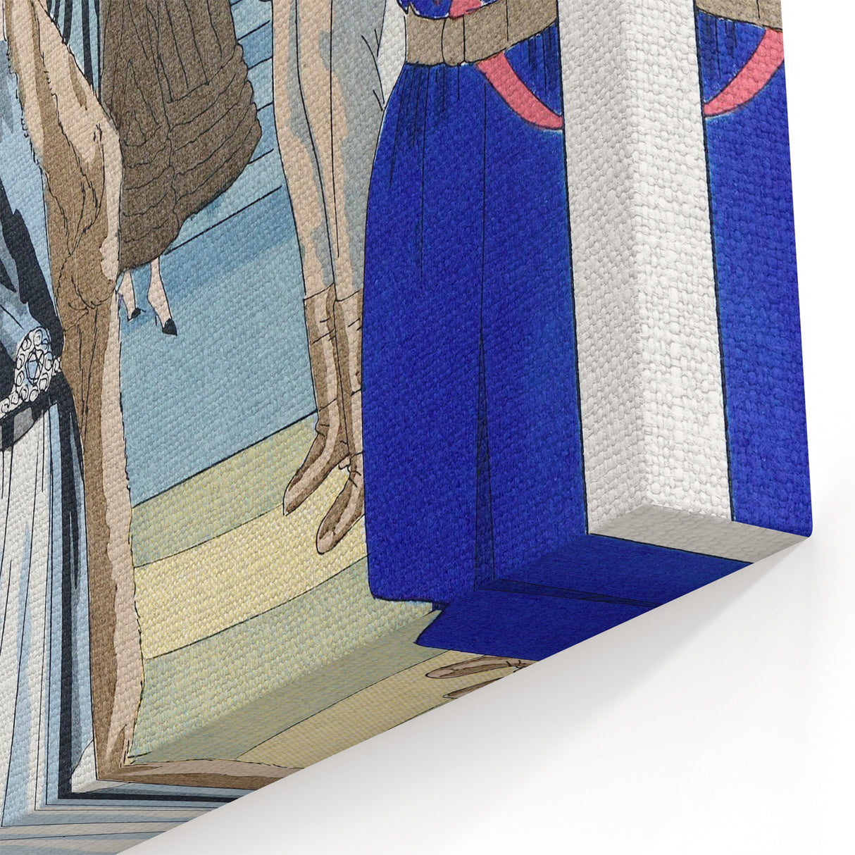 Elegant Art Deco Wall Art – Chic 1920s Fashion Scene in Stylish Colors