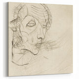 Modern Art Deco Wall Art – Abstract 1920s Inspired Sketch Portrait