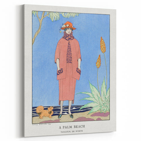 Art Deco Palm Beach Scene – Elegant 1920s Fashion Wall Art Print