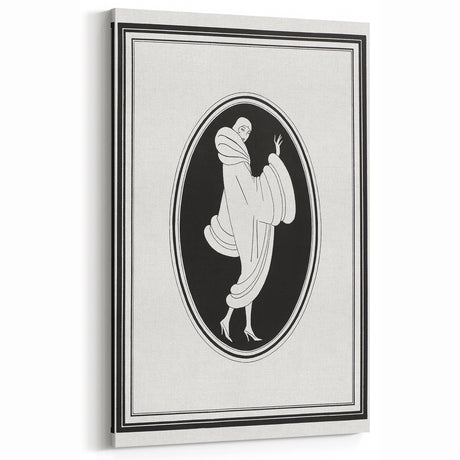 Elegant Art Deco Wall Art – Stylish Monochrome Fashion Illustration