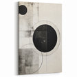Black and White Geometric Art - Minimalist Circles with Squares Design