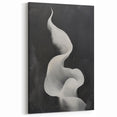 Minimalist Abstract Art Print - Black White Flowing Modern Design