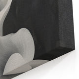 Minimalist Abstract Art Print - Black White Flowing Modern Design