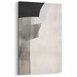 Minimalist Abstract Art Print - Black Gray White Subtle Geometric Design