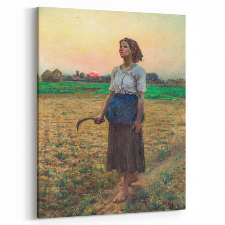 Realism Art Print - The Song of the Lark by Jules Breton Canvas Art