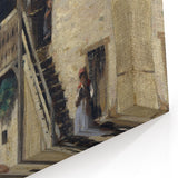 Realism Art Print - A Village Street, Dardagny by Camille Corot Canvas