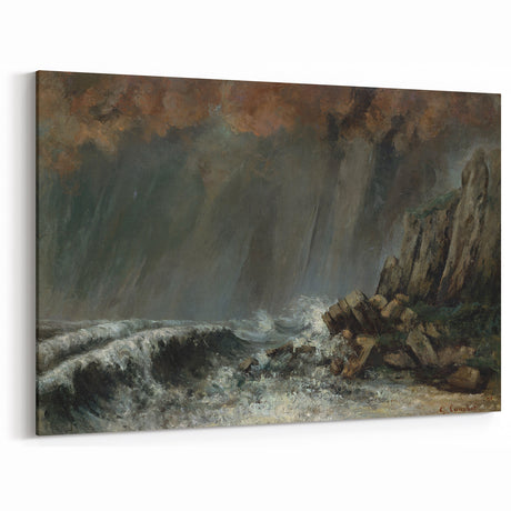 Dramatic Realism Seascape | Marine: The Waterspout by Courbet Print
