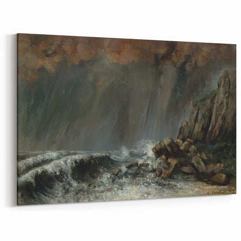 Dramatic Realism Seascape | Marine: The Waterspout by Courbet Print