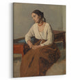 Poignant Realism Portrait | Melancholy Italian Woman by Camille Corot