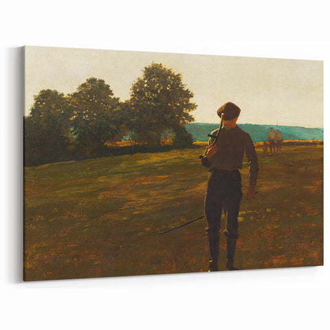 Realism Art Prints - Man with a Scythe by Winslow Homer