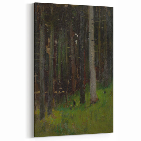 Realism Art Prints - Two in Forest by László Mednyánszky