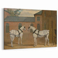 Realism Art Prints - Grey Carriage Horses by John Frederick Herring