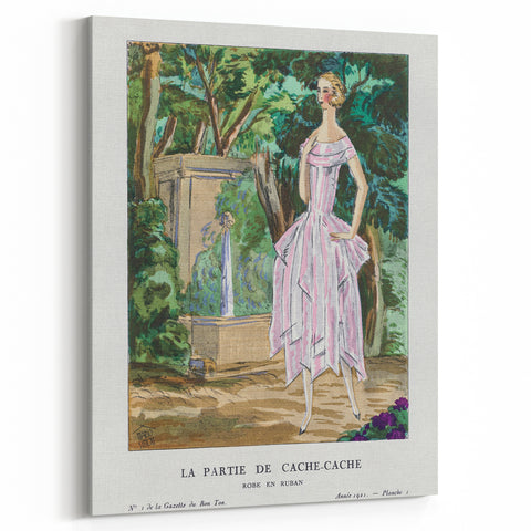 Graceful Art Deco Wall Art – 1920s Garden Fashion Illustration Print