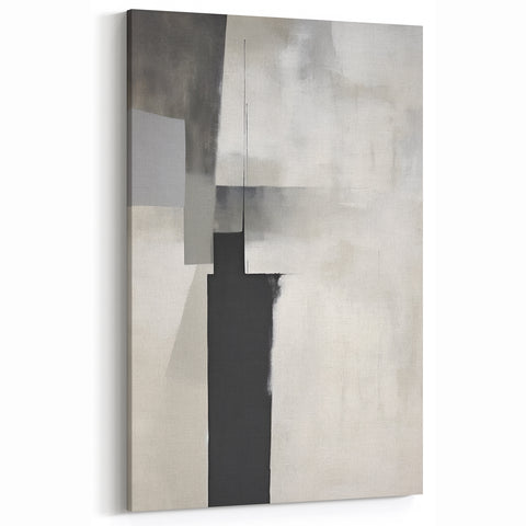 Monochrome Minimalist Abstract Art Print - Contemporary Wall Decor