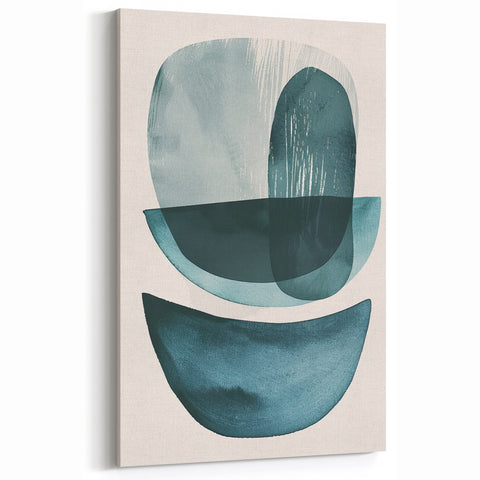 Minimalist Ocean Inspired Abstract Art - Tranquil Geometric Wall Decor