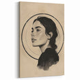 Minimalist Portrait Line Art - Elegant Black and White Wall Decor